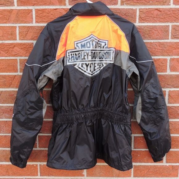 Harley Davidson High Tail Colorblock Hi-Vis Rain Jacket Men's Medium 98337-15VM - Picture 6 of 12
